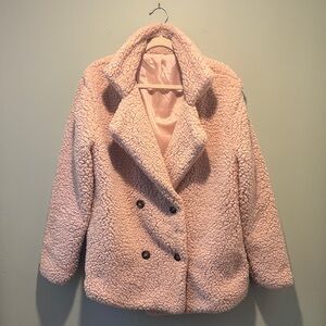 Women's Pink Sherpa Jacket